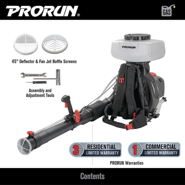PRORUN 75. 6 CC 3-in-1 Backpack Leaf Blower, Mist Sprayer and
