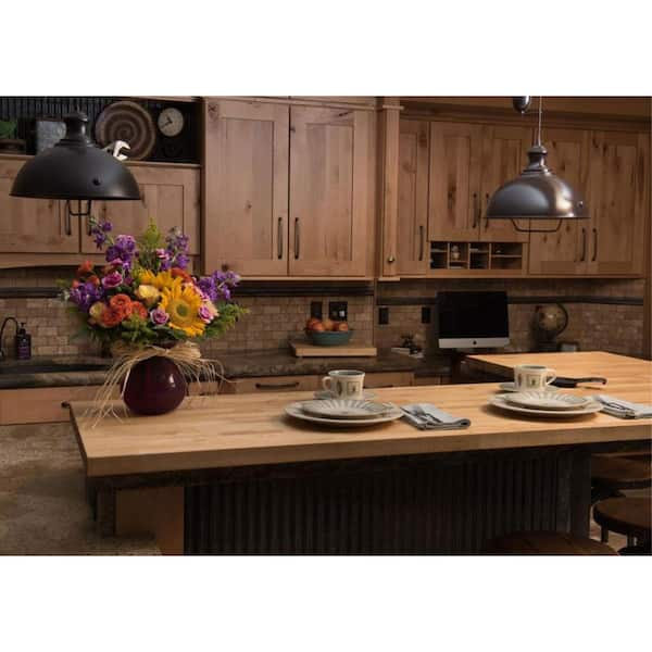 HARDWOOD REFLECTIONS - 4 ft. L x 25 in. D Unfinished Birch Solid Wood Butcher Block Countertop With Eased Edge