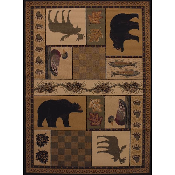 United Weavers Affinity Pine Montage Lodge 5 ft. 3 in. x 7 ft. 2 in. Area Rug