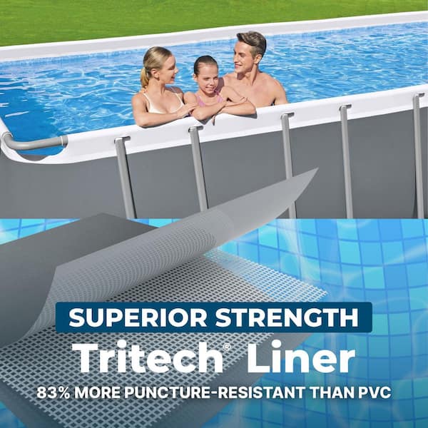 Bestway - Power Steel 31 ft. 4 in. x 16 ft. Rectangular 52 in. Deep Above Ground Pool Set