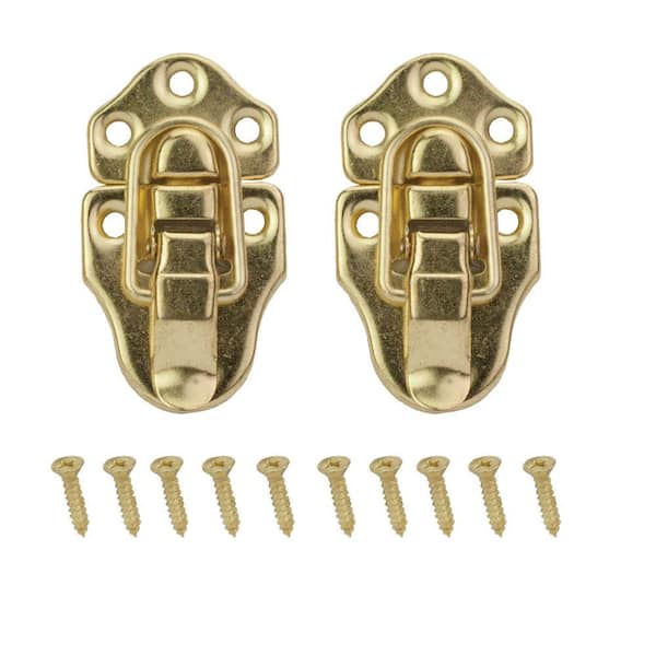 Everbilt 2-3/4 in. x 1-1/2 in. Bright Brass Chest Latches 19864 - The ...