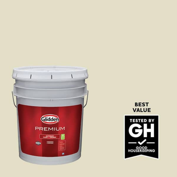 Glidden Premium 5 gal. PPG1111-2 Bamboo Satin Interior Latex Paint
