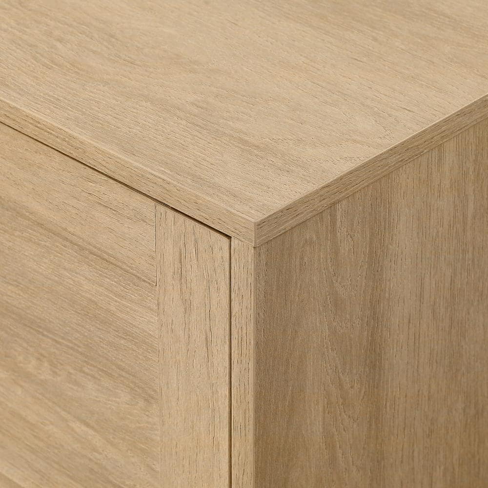 Coastal Oak 58 Inch TV Stand with Cabinet