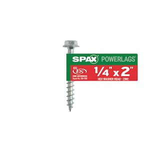 1/4 in. x 2 in. Hex Head Hex Drive Zinc Coated PowerLag Screw