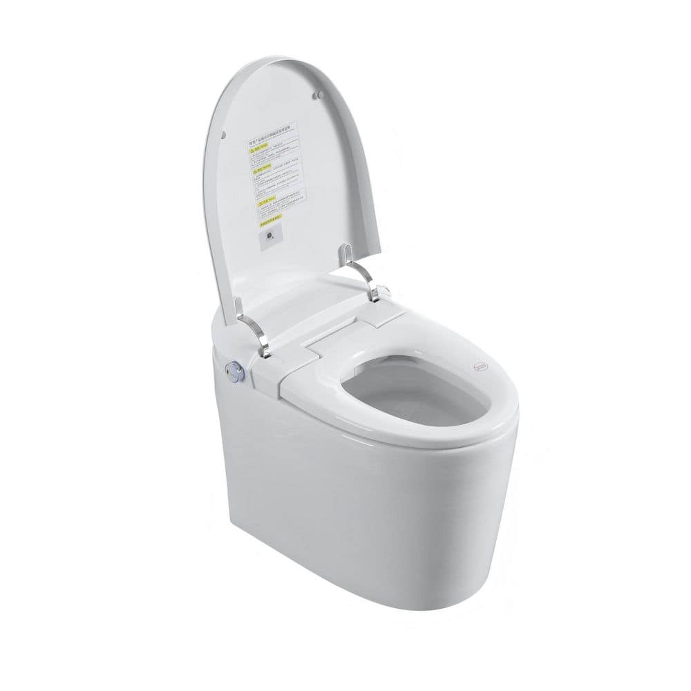 Electric Plug-In Bidet Seat for Round Toilets in White One-piece, Auto Flush, Auto Open/Close, Heated Seat, Bubble Wash price history on PriceWatchPro
