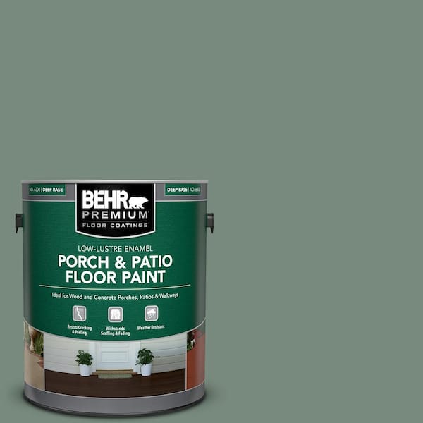 1 gal. #MS-61 Frosted Green Low-Lustre Enamel Interior/Exterior Porch and Patio Floor Paint