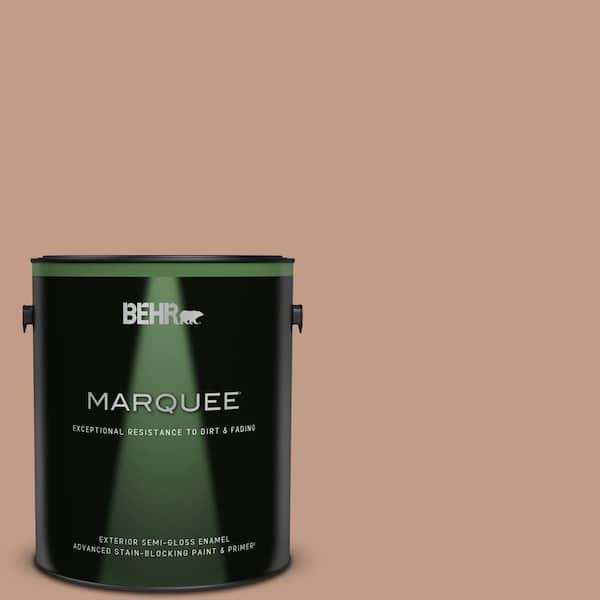 BEHR MARQUEE 1 gal. #S200-4 Chestnut Bisque Semi-Gloss Enamel Exterior Paint & Primer