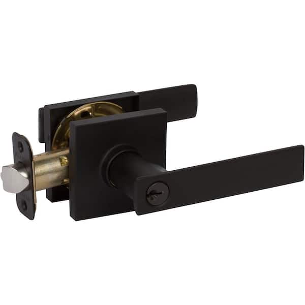 DELANEY HARDWARE HK Black Contemporary Style Straight Entry Door Handle