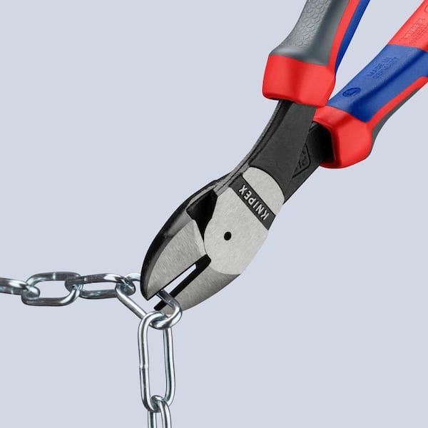 KNIPEX 8 in. High Leverage Angled Diagonal Comfort Grip Cutting