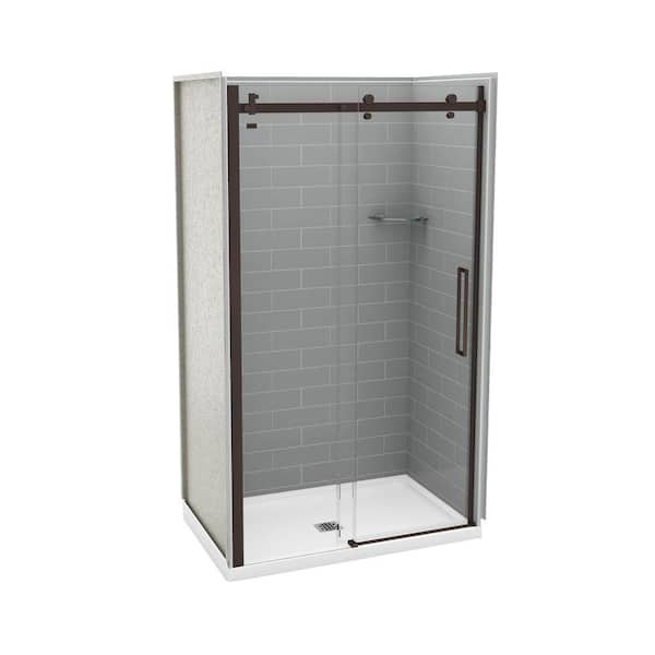 Reviews for MAAX Utile Metro 32 in. x 48 in. x 83.5 in. Center Drain Alcove  Shower Kit in Ash Grey with Dark Bronze Shower Door