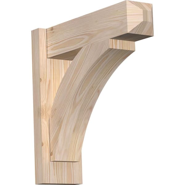 Ekena Millwork 6 in. x 18 in. x 18 in. Douglas Fir Thorton Craftsman Smooth Outlooker