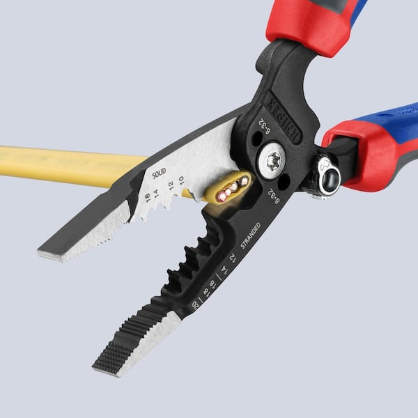 KNIPEX 8 in. Forged Wire Stripper 13 72 8 - The Home Depot