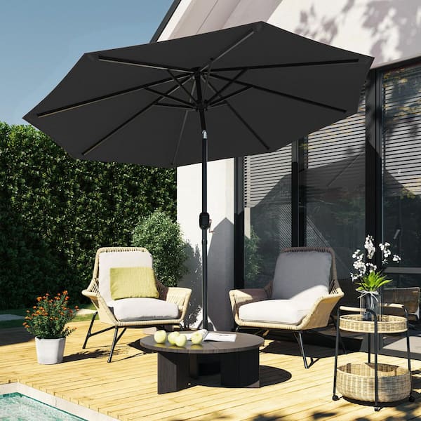 8 feet patio umbrella PURPLE LEAF 8 Feet Patio Umbrella Outdoor Cantilever Square Umbrella  Aluminum Offset Umbrella with 360-degree Rotation for Garden Pool, Light  Grey