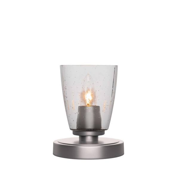 Lighting Theory Quincy 7 in. Graphite Accent Lamp with Glass Shade