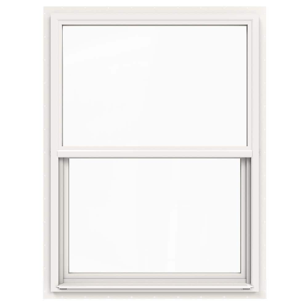 JELD-WEN 36 in. x 48 in. V-4500 Series White Single-Hung Vinyl Window ...