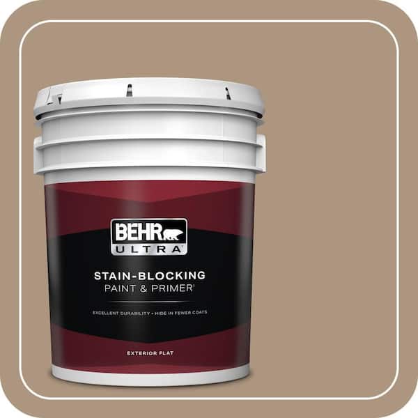 BEHR ULTRA 5 gal. Home Decorators Collection #HDC-SP14-5 Mocha Tan Flat Exterior Paint & Primer