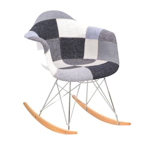 Wilson Patchwork Polyester Rocking Chair