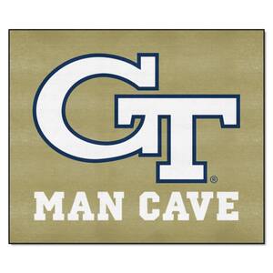 Georgia Tech Gold Man Cave 5 ft. x 6 ft. Area Rug