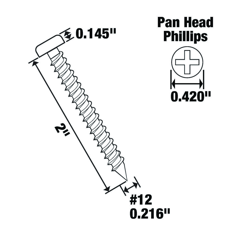 14 In Acciaio Phillips Pan Head Sheetmetal Lamiera A Vite (1/5,1 Cm"a 2 – 1/5,1 Cm In Offerta) 50, S35B-04PARENT - Foto 9