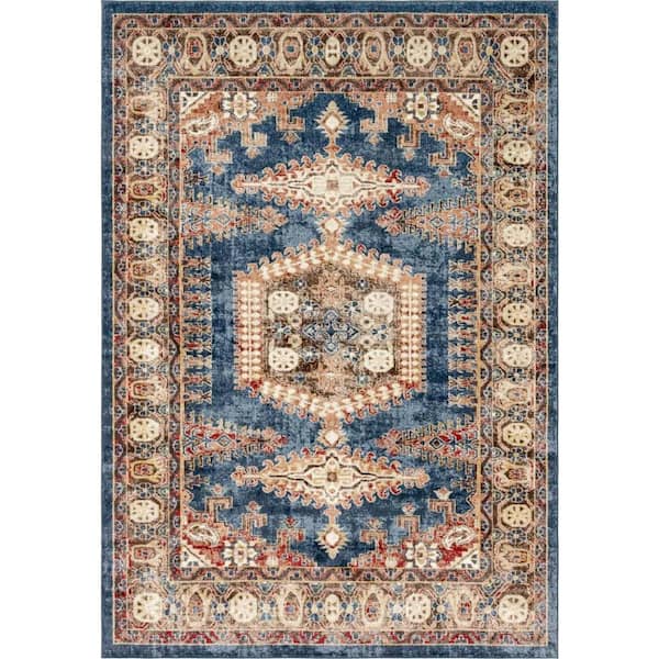 Unique Loom Utopia Larissa Blue 7' 1 x 10' 0 Area Rug