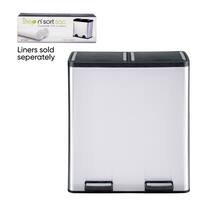 18.5 Gal. Large Capacity Dual Trash and Recycling Bin
