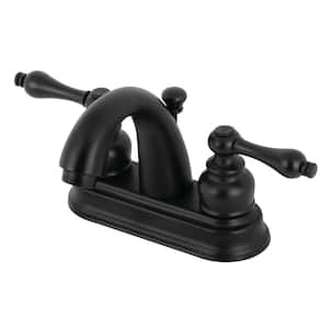 Restoration 4 in. Centerset 2-Handle Bathroom Faucet in Matte Black