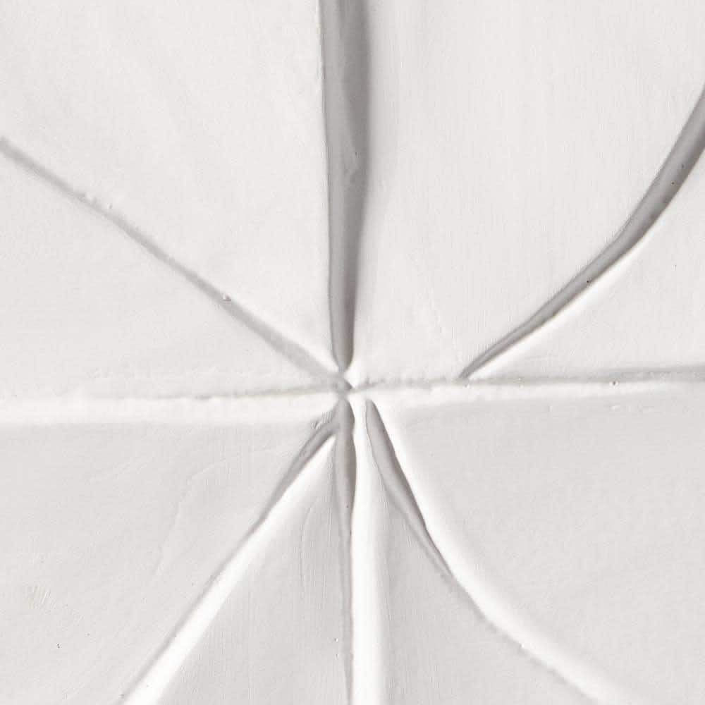 White Geometric Wood Square Wall Art Decor