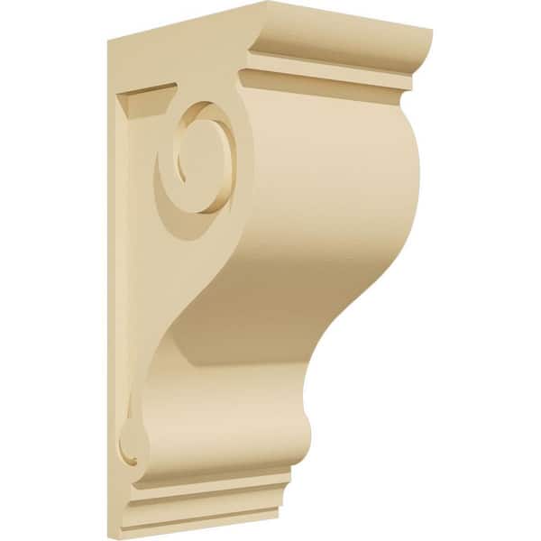 Ekena Millwork Standard Scroll 5 in. W x 12 in. H x 6 in. D Signature Urethane Polyurethane Corbel