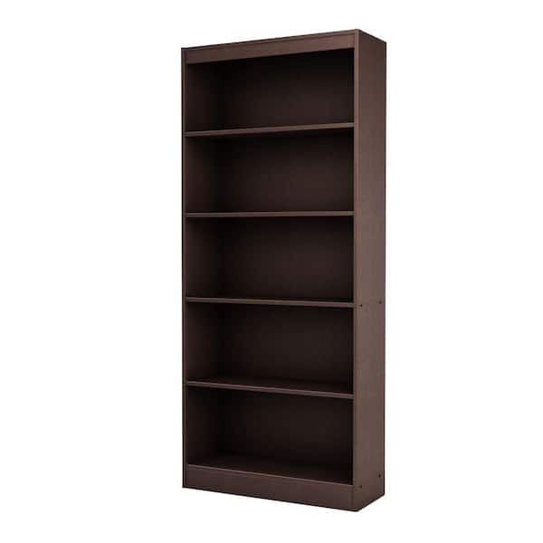 South Shore Axess 5-Shelf Bookcase in Chocolate