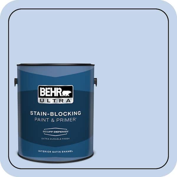 BEHR ULTRA 1 gal. #580A-3 Rain Song Extra Durable Satin Enamel Interior Paint & Primer