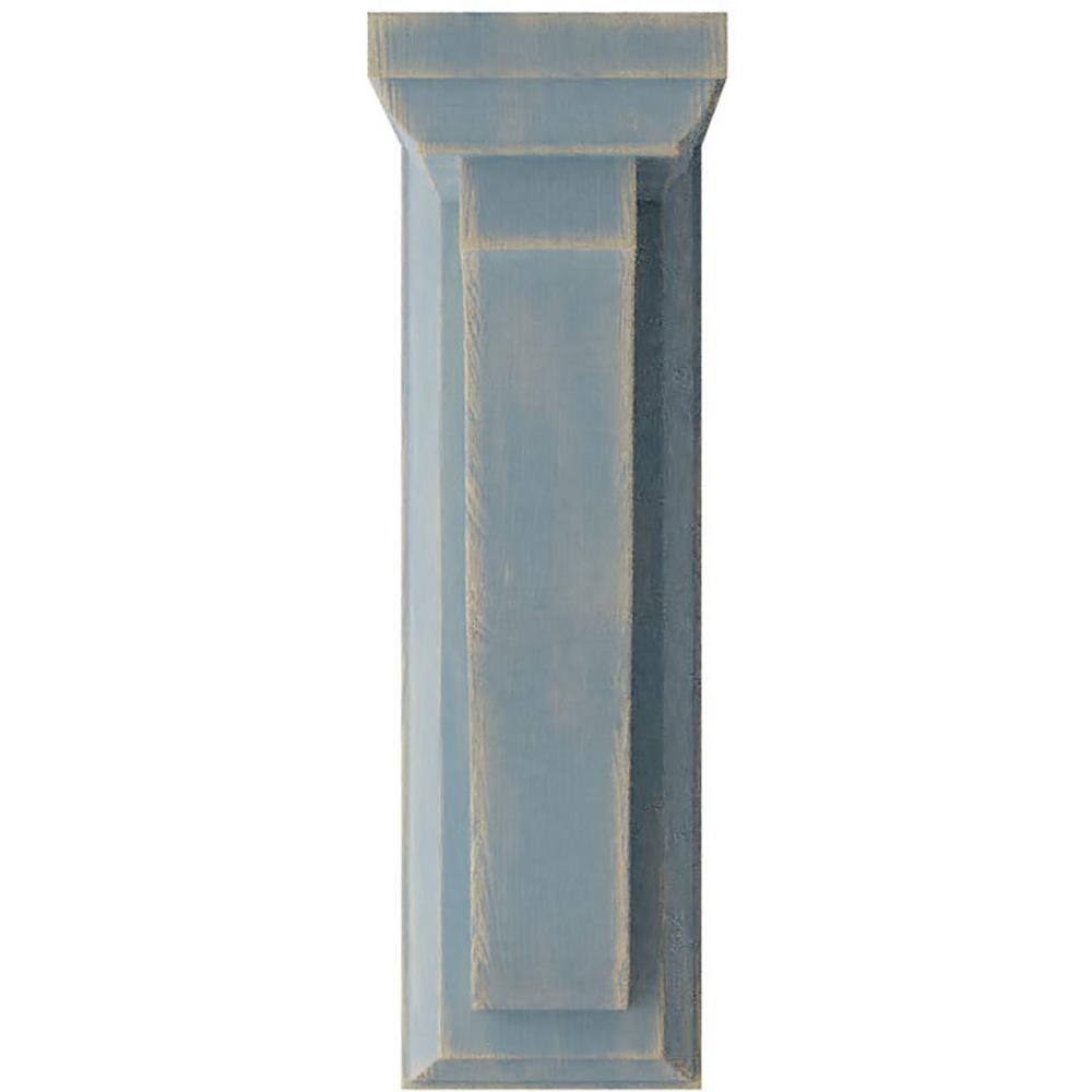 Driftwood Blue 7" Solid Wood Vintage Corbel Bracket
