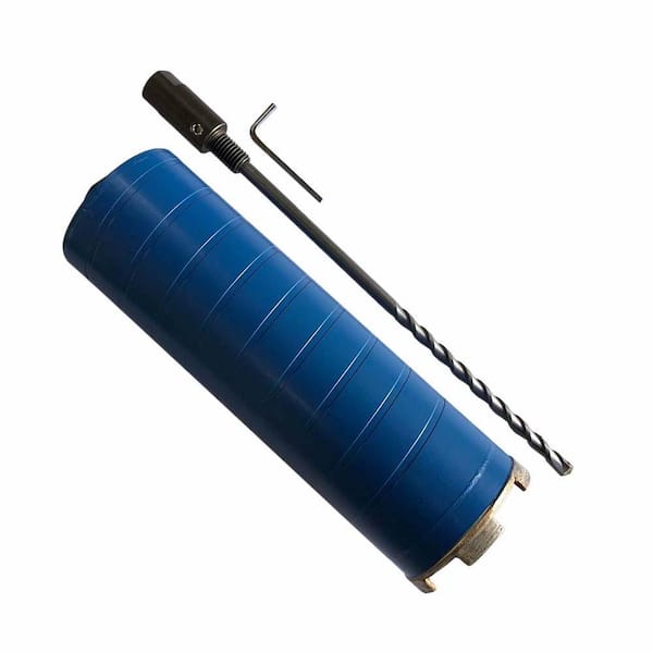 3 in. Dry Diamond Core Drill Bit for Brick and Block, 9.5 in. Drilling Depth, 5/8 in.-11 Pilot Bit Adapter