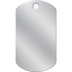 Large Chrome Plated Military ID Tag