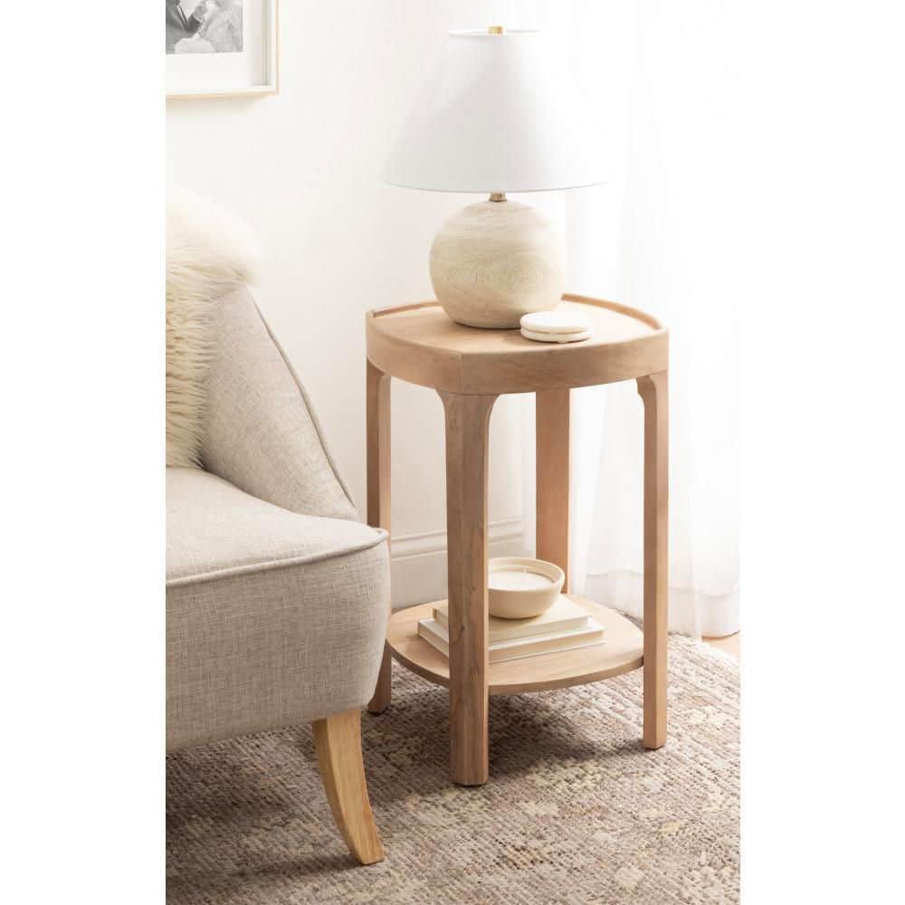 Tierney 16 in. Natural Square Solid Wood End Table price history on PriceWatchPro