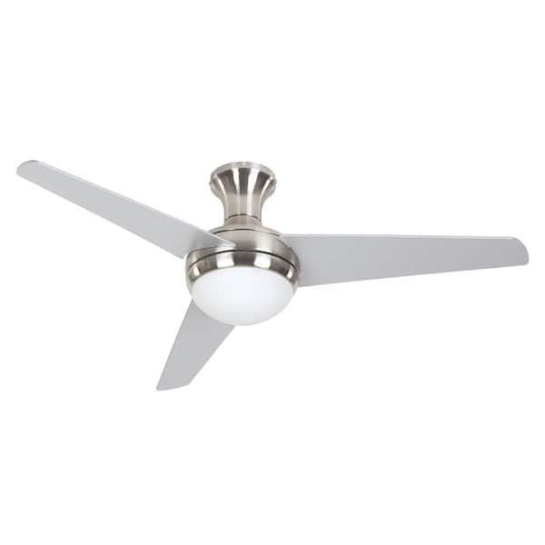 Yosemite Home Decor Adalyn 48 in. Bright Brushed Nickel Ceiling Fan with 12 in. Lead Wire