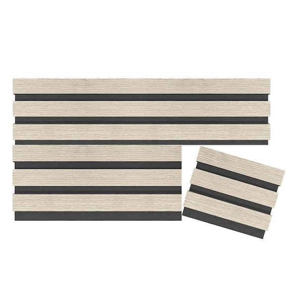 4.6 in. x 4.7 in. x 0.875 in. White Walnut Style Square Edge MDF Decorative Acoustic Wall Panel (Sample/0.15 Sq. Ft.)