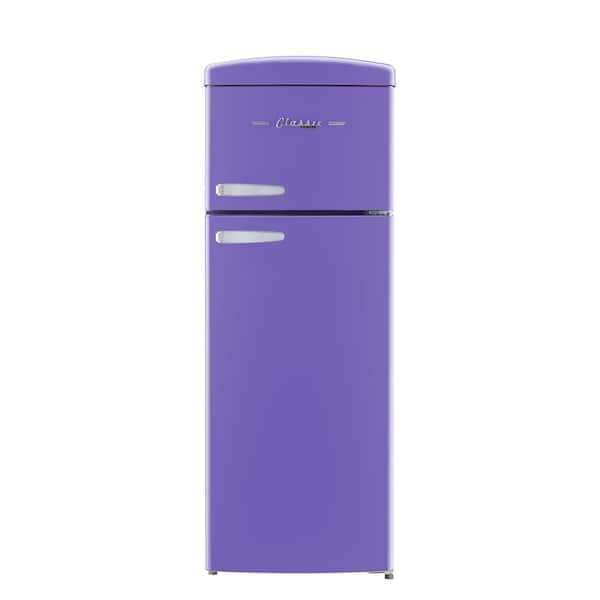 Classic Retro 7.5 cu. ft. Top Mount Refrigerator in Violet