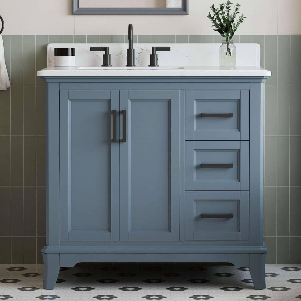 DELUXE DL LIVING Rawsonville 37 in. Single Sink Freestanding