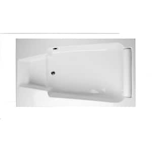 Premier 74 in. W. x 42 in. Rectangular Drop-In Whirlpool Bathtub with Reversible in White