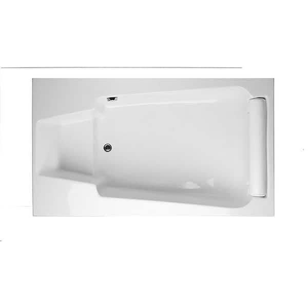 Hydro Systems Premier 74 in. W. x 42 in. Rectangular Drop-In Whirlpool Bathtub with Reversible in White