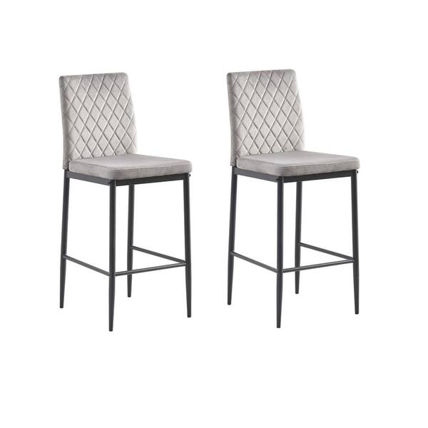 TIRAMISUBEST TD Garden Metal Outdoor Dining Chair with Beige Cushions (2-Pack)