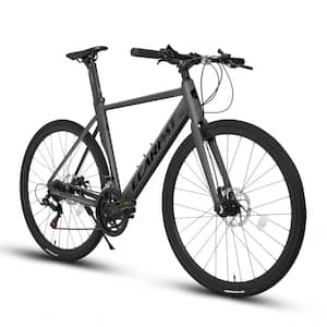 27 in. Light Weight Black Aluminum Frame 14-Speed City Commuting Road Bicycle