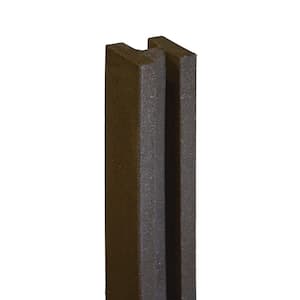 5 in. x 5 in. x 8-1/2 ft. Dark/Walnut Brown Composite Fence Line Post
