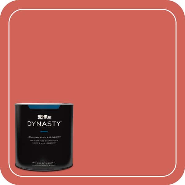 BEHR DYNASTY 1 qt. Home Decorators Collection #HDC-MD-05 Desert Coral Satin Enamel Interior Stain-Blocking Paint & Primer