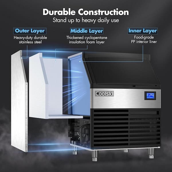 Coolski 26 in. Wide 200 lb. Full Size Cube Commercial Freestanding