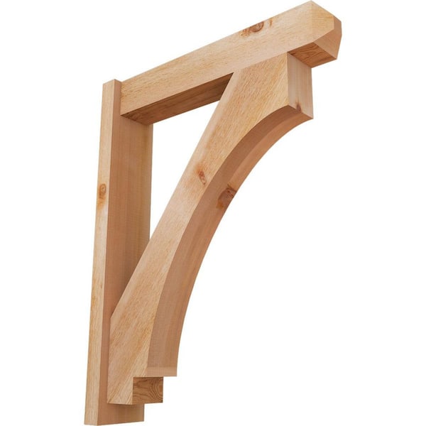 Ekena Millwork 6 in. x 36 in. x 28 in. Western Red Cedar Imperial Craftsman Rough Sawn Outlooker