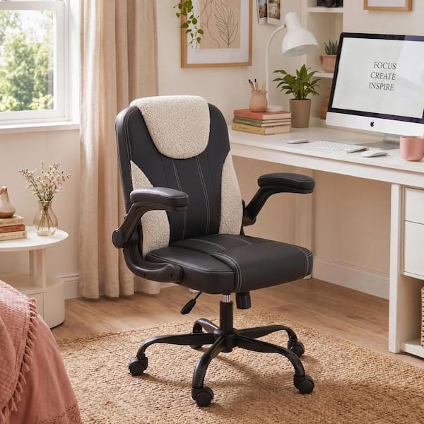 MODWAY Articulate 26 in. Width Big and Tall Black Mesh Ergonomic