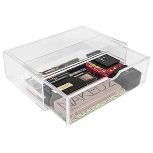 4.25 in. H x 8.75 in. W x 13.5 in. D Clear Plastic Cube Storage Bin