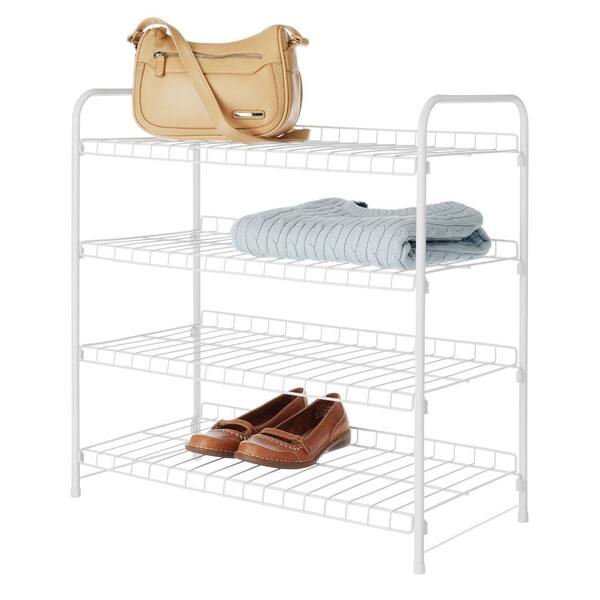 Whitmor 4-Tier Tower Closet Organizer Metal with Wire Grid Shelves