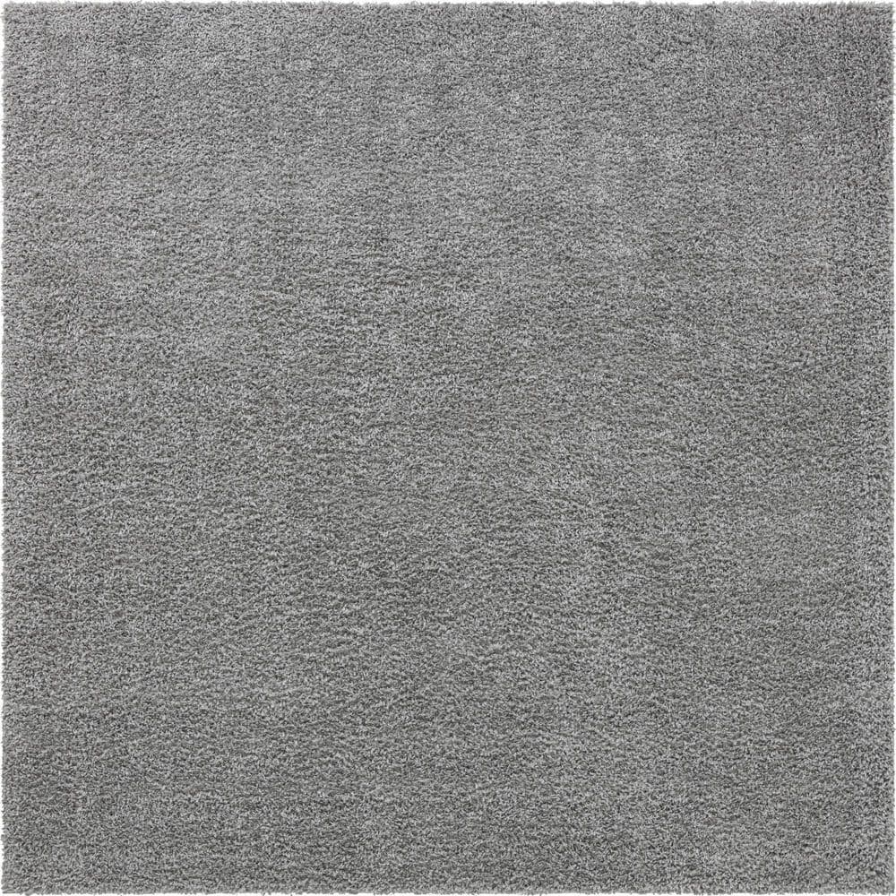 Unique Loom Davos Shag Sterling 10 ft. x 10 ft. Square Area Rug 3153311